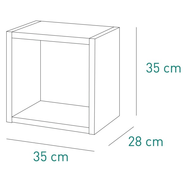 Specifica dimensioni Pensile in legno colore Rovere Miele 3 cubi modello Kroma Totò Piccinni