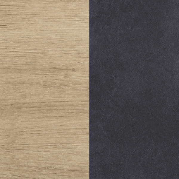 Specifica colore Pensile da parete in legno colore "Rovere/Grigio Antracite" 1 anta e 1 vano modello Nova Totò Piccinni