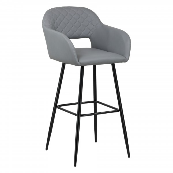 sgabello da cucina in similpelle imbottita con gambe in metallo