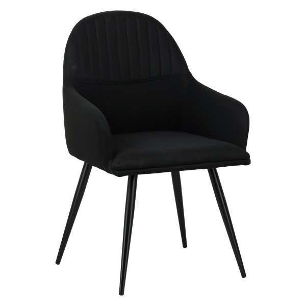 poltroncina in similpelle con gambe in metallo 