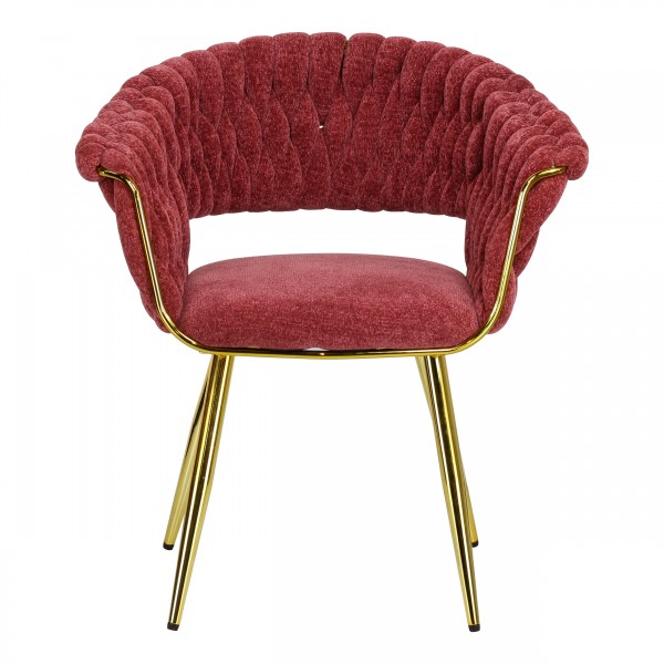 Poltroncina ROYAL A intrecciata in morbida ciniglia vellutata