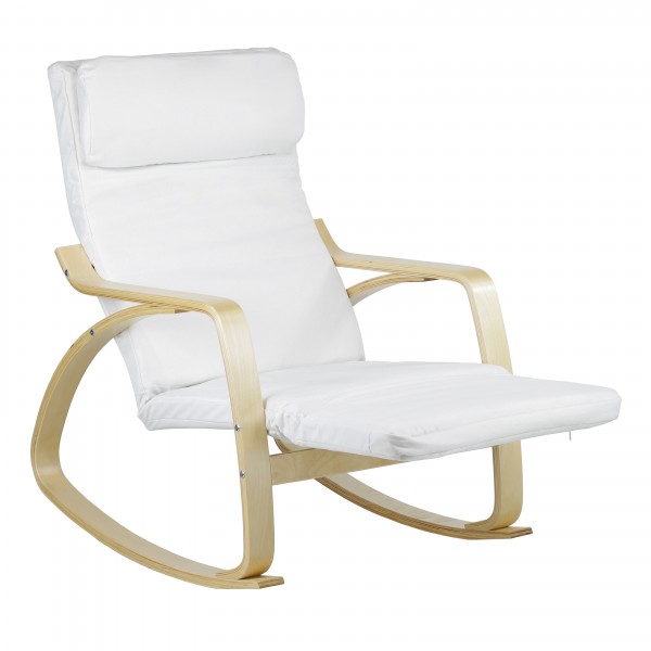 poltroncina moderna in tessuto imbottita con struttura in legno 