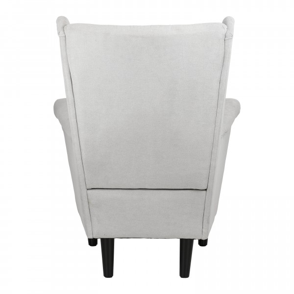 Pouf LILIBET Totò Piccinni - Imbottito, Rivestito In Tessuto Antimacchia, Struttura In Legno | Design Classico Ed Elegante, Colore Grigio Scuro