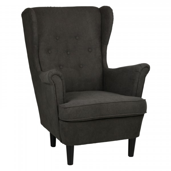 Poltrona design vintage LILIBET, Schienale Alto e Braccioli