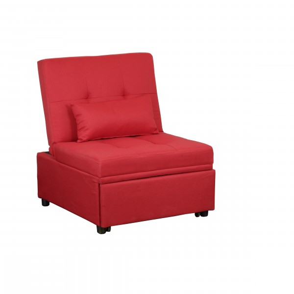 Poltrona Pouf Prestodormo pronto letto con Cuscino (Bordeaux