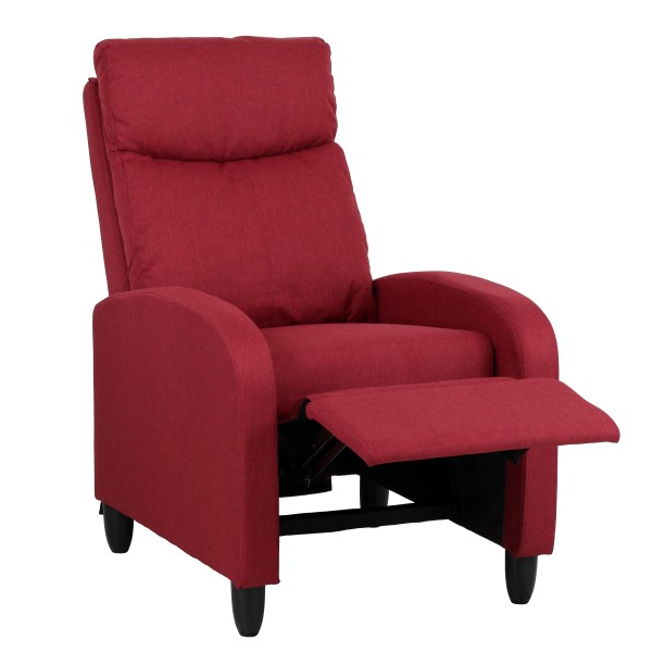Poltroncina reclinata manuale sistema push back colore Bordeaux - MADRID Totò Piccinni