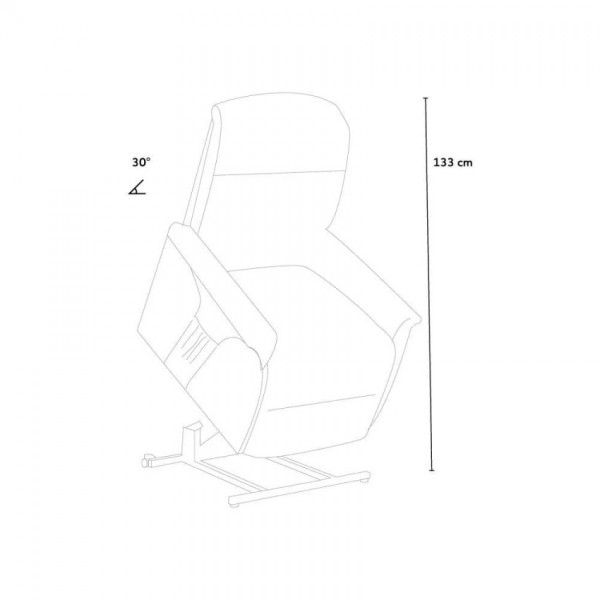 Specifica dimensioni poltrona elettrica doppio motore reclinabile e alzapersona con 2 porte USB in tessuto colore "beige" modello Giorgia Totò Piccinni