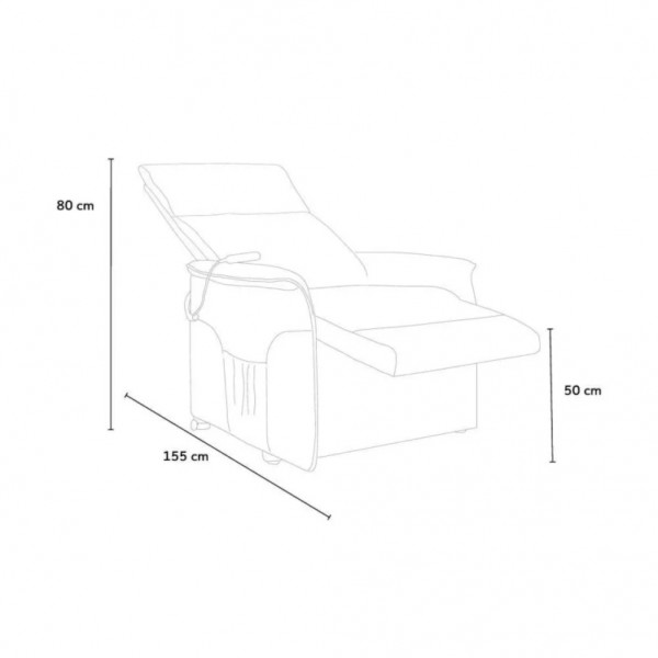 Specifica dimensioni poltrona elettrica doppio motore reclinabile e alzapersona con 2 porte USB in tessuto colore "beige" modello Giorgia Totò Piccinni