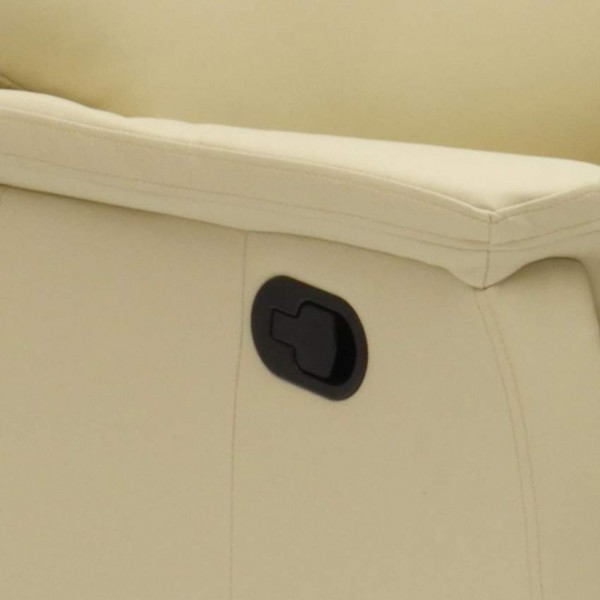 Dettaglio Poltrona reclinabile manuale in similpelle colore "beige" modello Aurora Totò Piccinni
