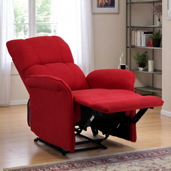 Poltrona Relax LAGOS Reclinabile Manuale con Poggiapiedi (Tessuto