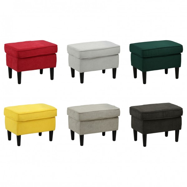 pouf colorati design moderni per salotto rettangolari con piedini alti - Lilibet Totò Piccinni