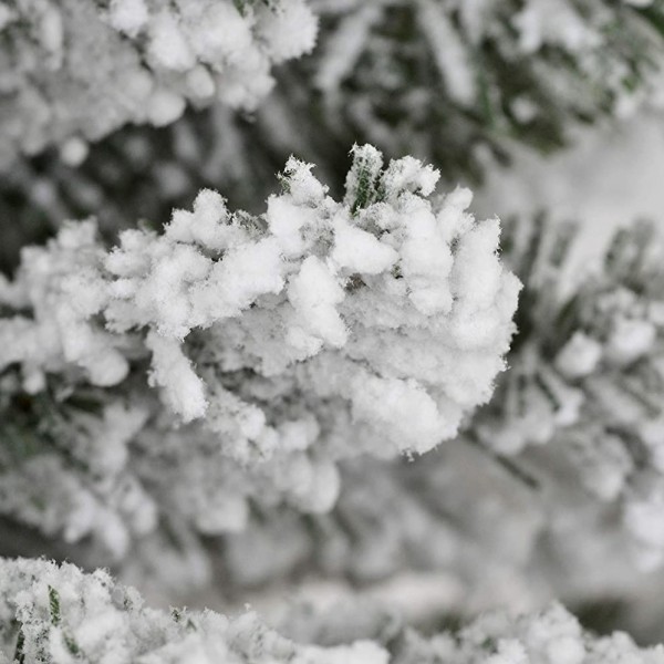 Floccatura di rami di Albero di Natale Innevato Artificiale verde bianco Totò Piccinni