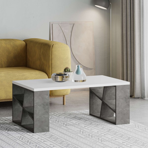 Tavolino Grey Sonoma 55,5x55,5x40 cm Materiale a base di legno