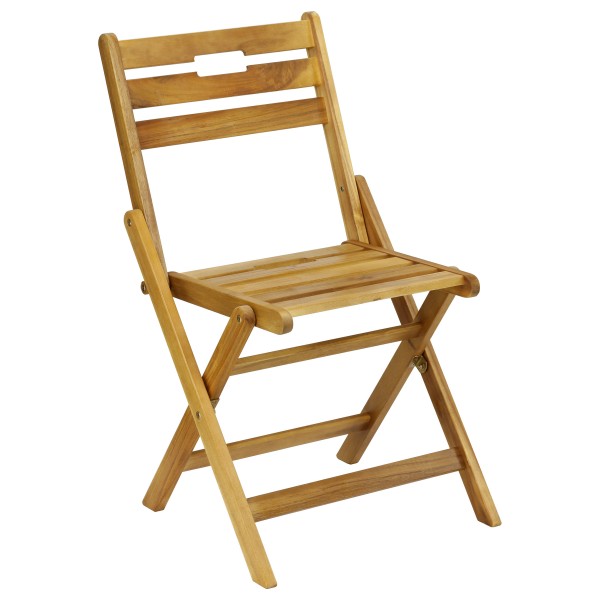 Sedia classica pieghevole in legno D'Acacia per esterno da giardino Totò Piccinni