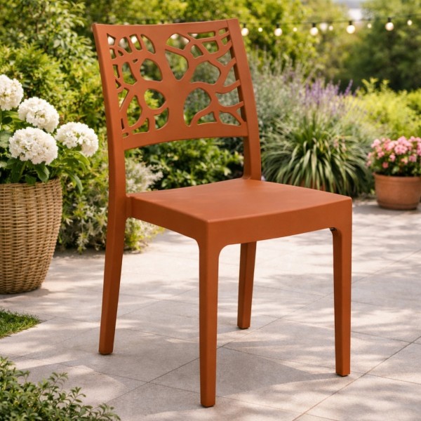 Sedia Curtis polipropilene tortora design ergonomico