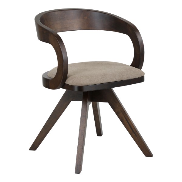 Poltroncina Sedia ADDA girevole completamente in pregiato legno