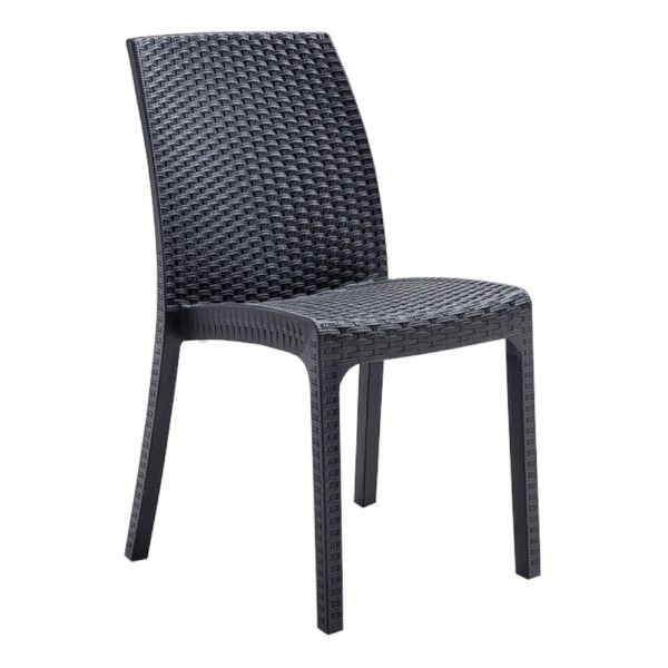 	 sedia virginia senza braccioli set pranzo con tavolo huston 150x90 in polipropilene