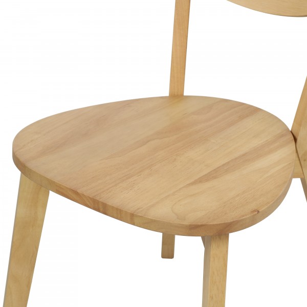 sedia in legno pregiato dettaglio seduta 