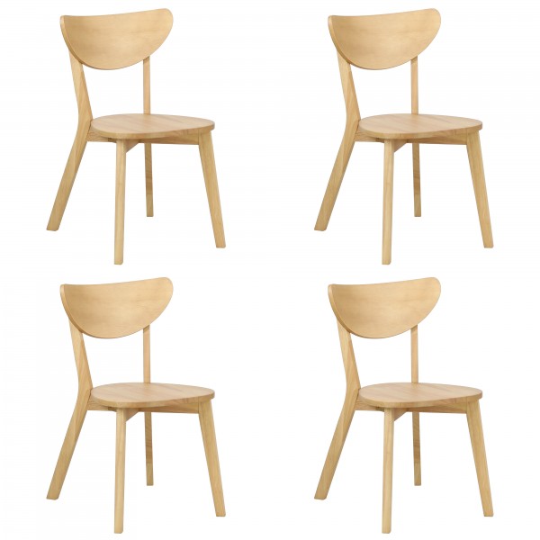 set 4 pezzi sedia in legno pregiato 