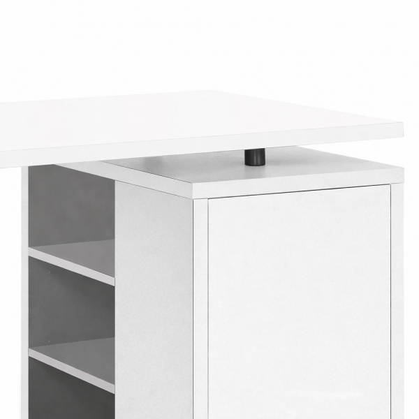 Dettaglio Scrivania in legno con 1 anta e 3 vani colore "bianco" modello Sydney Totò Piccinni