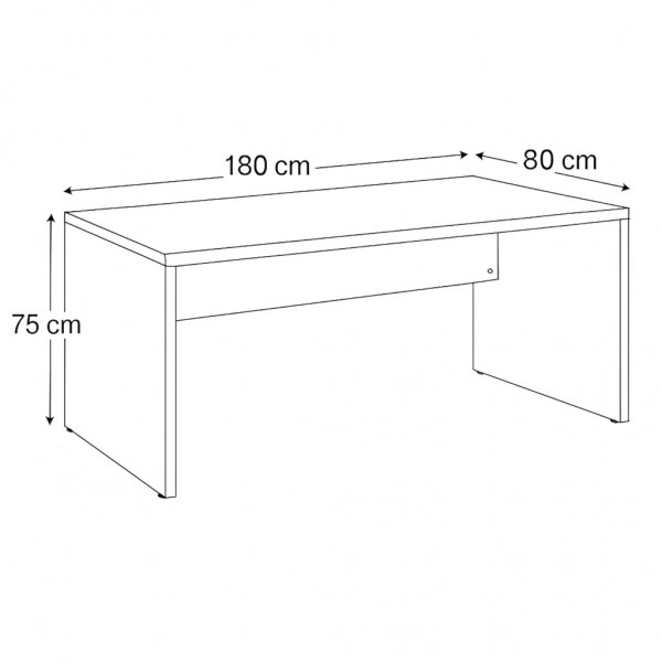 Specifica dimensioni Scrivania da ufficio in legno colore Rovere Artisan modello Alba Totò Piccinni