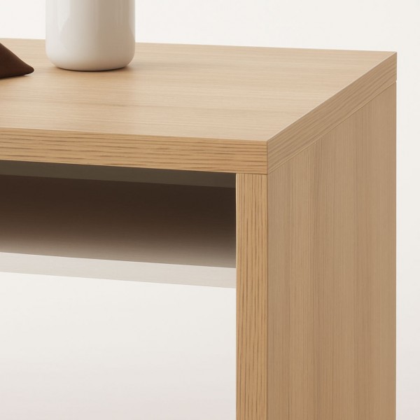 Dettaglio Scrivania da ufficio colore "Rovere Miele/Bianco Laccato" 1 cassetto, 1 vano e 1 anta modello Orbita Totò Piccinni