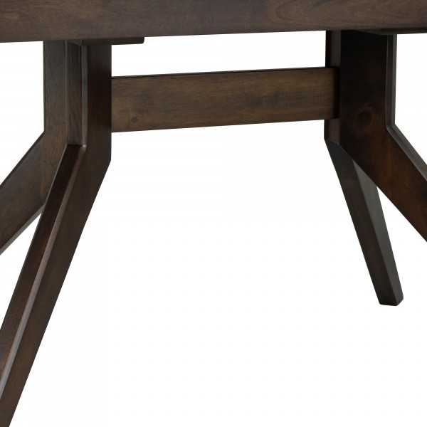 Dettaglio gambe Tavolo allungabile in legno massello noce scuro modello Tonale Totò Piccinni