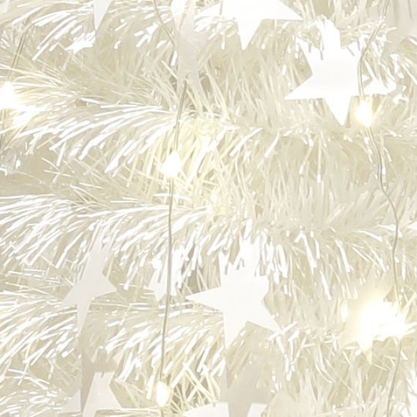Dettaglio decorazioni a stella Albero di Natale Pop Up Bianco Luce Calda Totò Piccinni - albero luminoso led 