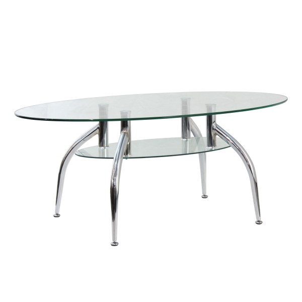 tavolino da salotto design moderno con piano in vetro temperato