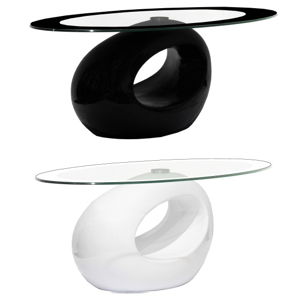 tavolino design moderno da salotto con piano in vetro temperato