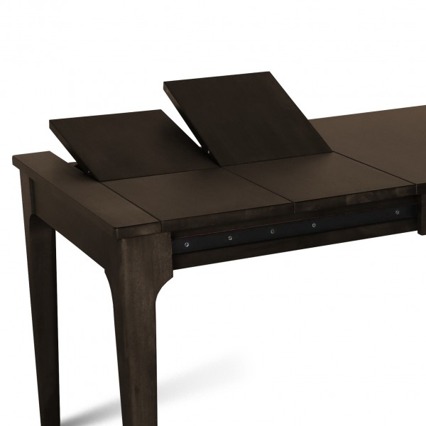 Dettaglio piano Tavolo Allungabile in Legno massello Noce scuro modello Bernard Totò Piccinni