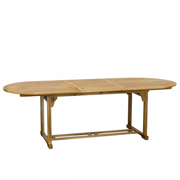 tavolo allungabile 180/240 in legno D'Acacia da giardino con 8 sedie B Totò Piccinni