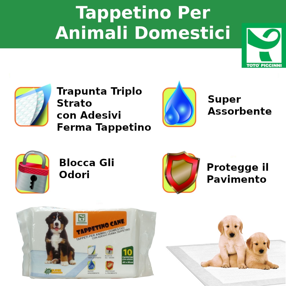 10 Tappetini Assorbenti Per Cane 60 x 90 Traversine | LGV Shopping